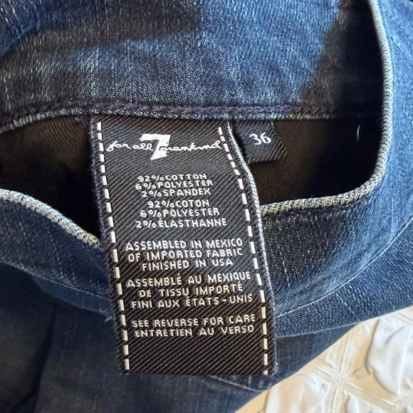 7 For All Mankind Dark Blue Jeans - Picture 7 of 7